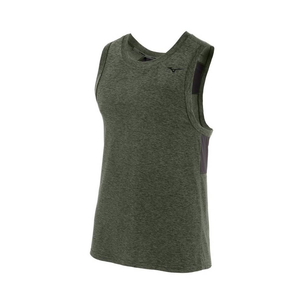 Mizuno Men's Alpha Running Tank Top Green (422029-DAB)